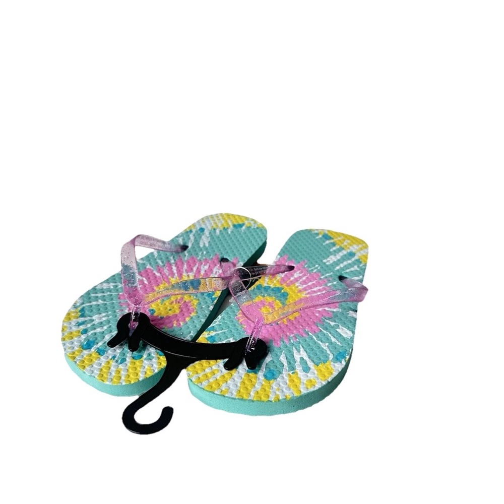 Juncture Little GirlsFlip Flops Thong Sandals Size M (13/1) Outdoor Beach Ty Dye